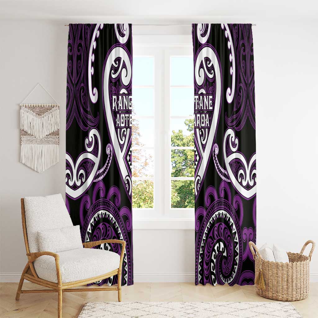 Aotearoa Rangitane Window Curtain Maori Tribal Pattern