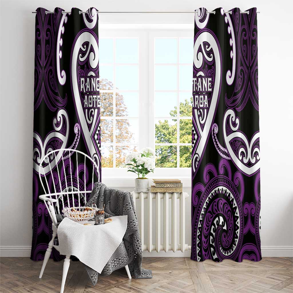 Aotearoa Rangitane Window Curtain Maori Tribal Pattern