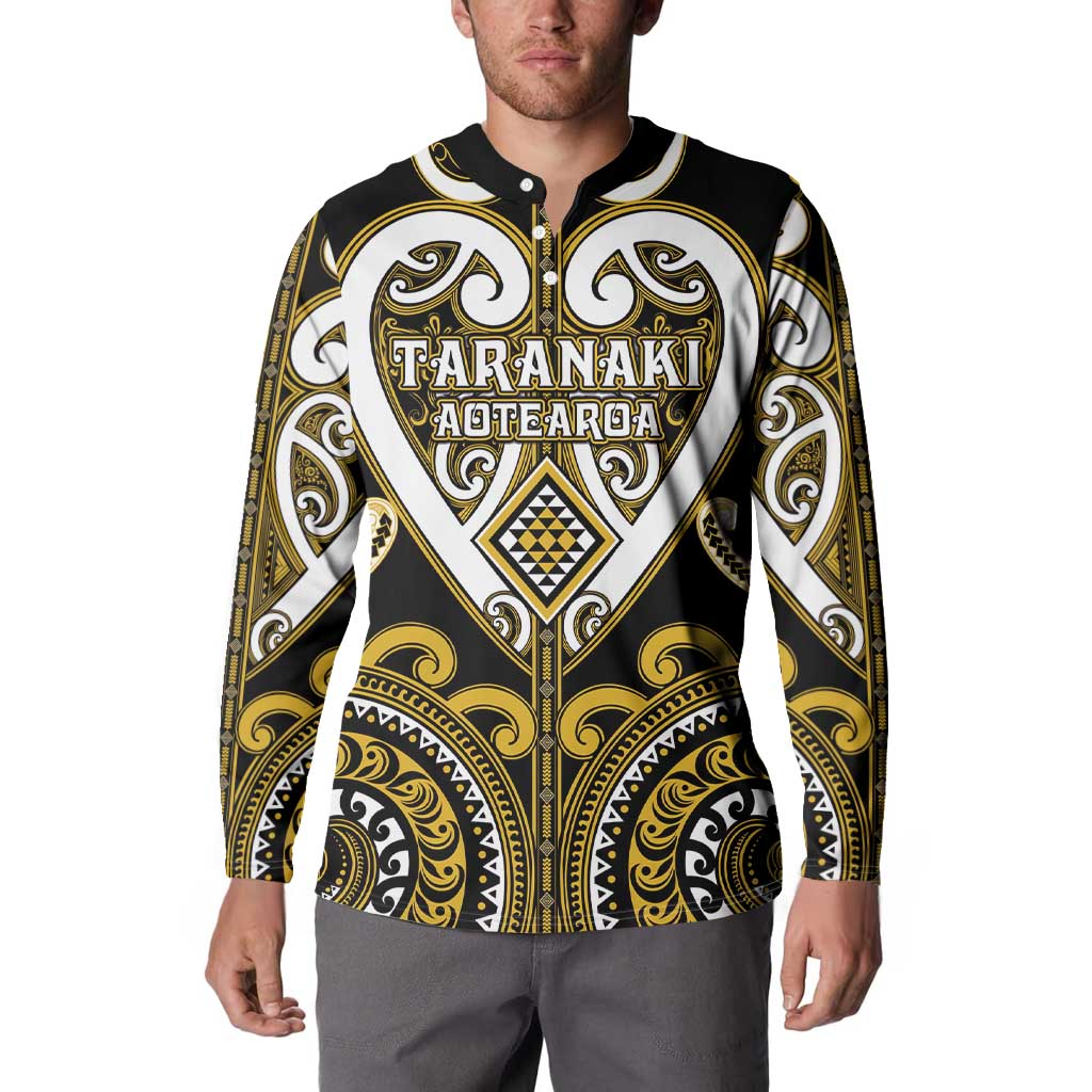 Custom Aotearoa Taranaki Button Sweatshirt Maori Tribal Pattern
