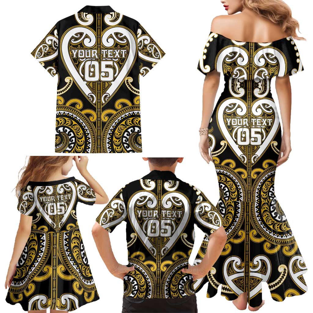 Custom Aotearoa Taranaki Family Matching Mermaid Dress and Hawaiian Shirt Maori Tribal Pattern LT05 - Polynesian Pride
