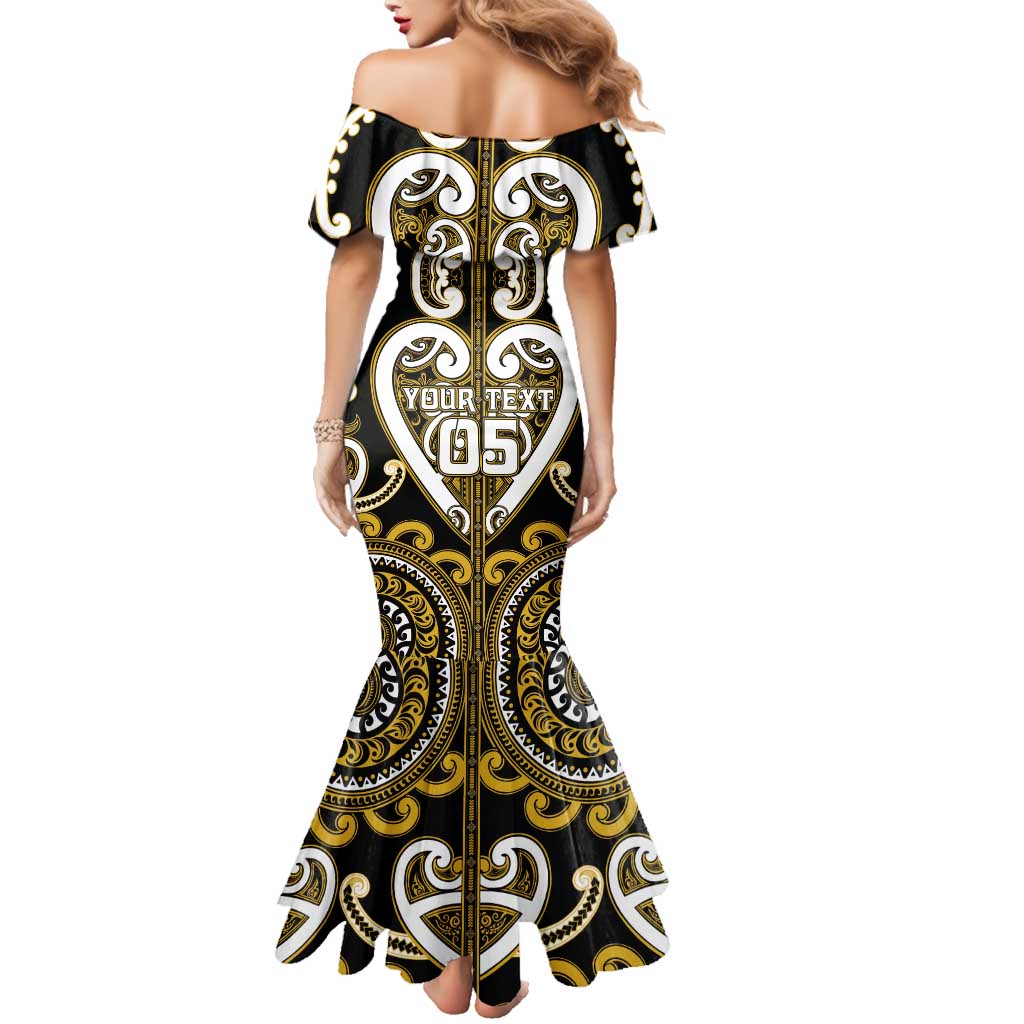 Custom Aotearoa Taranaki Family Matching Mermaid Dress and Hawaiian Shirt Maori Tribal Pattern LT05 - Polynesian Pride