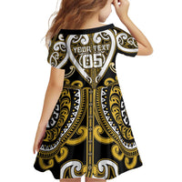 Custom Aotearoa Taranaki Family Matching Off Shoulder Short Dress and Hawaiian Shirt Maori Tribal Pattern LT05 - Polynesian Pride