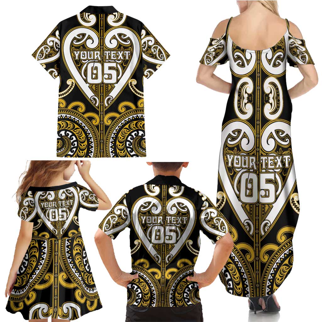 Custom Aotearoa Taranaki Family Matching Summer Maxi Dress and Hawaiian Shirt Maori Tribal Pattern LT05 - Polynesian Pride