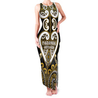 Custom Aotearoa Taranaki Family Matching Tank Maxi Dress and Hawaiian Shirt Maori Tribal Pattern