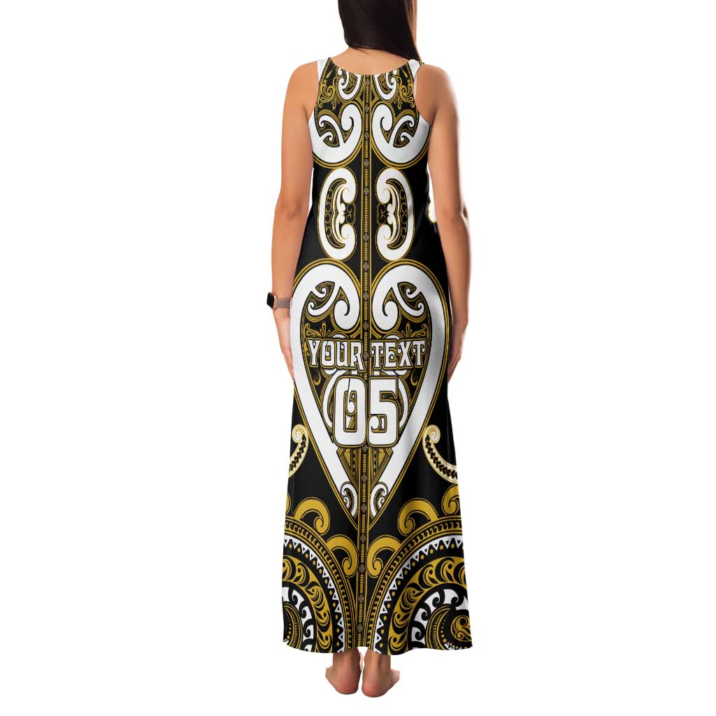 Custom Aotearoa Taranaki Family Matching Tank Maxi Dress and Hawaiian Shirt Maori Tribal Pattern