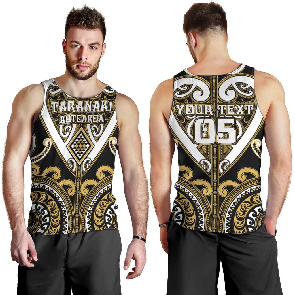 Custom Aotearoa Taranaki Men Tank Top Maori Tribal Pattern