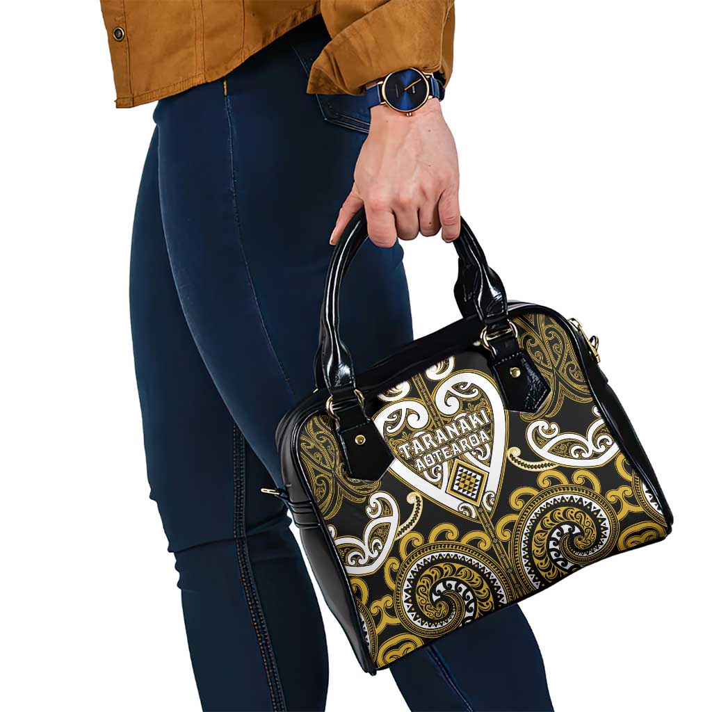 Aotearoa Taranaki Shoulder Handbag Maori Tribal Pattern