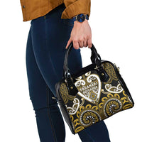 Aotearoa Taranaki Shoulder Handbag Maori Tribal Pattern