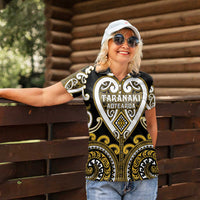 Custom Aotearoa Taranaki Women Polo Shirt Maori Tribal Pattern