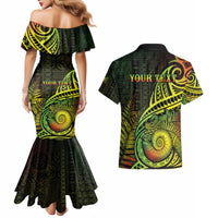 Personalised Fiji Lovoni Day Couples Matching Mermaid Dress and Hawaiian Shirt 154th Years LT05 - Polynesian Pride