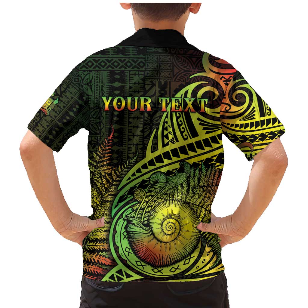 Personalised Fiji Lovoni Day Family Matching Mermaid Dress and Hawaiian Shirt 154th Years LT05 - Polynesian Pride