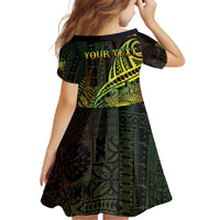 Personalised Fiji Lovoni Day Family Matching Off Shoulder Maxi Dress and Hawaiian Shirt 154th Years LT05 - Polynesian Pride