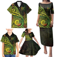 Personalised Fiji Lovoni Day Family Matching Puletasi and Hawaiian Shirt 154th Years LT05 - Polynesian Pride