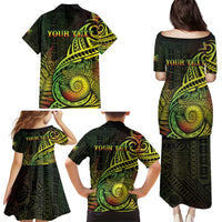 Personalised Fiji Lovoni Day Family Matching Puletasi and Hawaiian Shirt 154th Years LT05 - Polynesian Pride