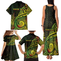 Personalised Fiji Lovoni Day Family Matching Tank Maxi Dress and Hawaiian Shirt 154th Years LT05 - Polynesian Pride