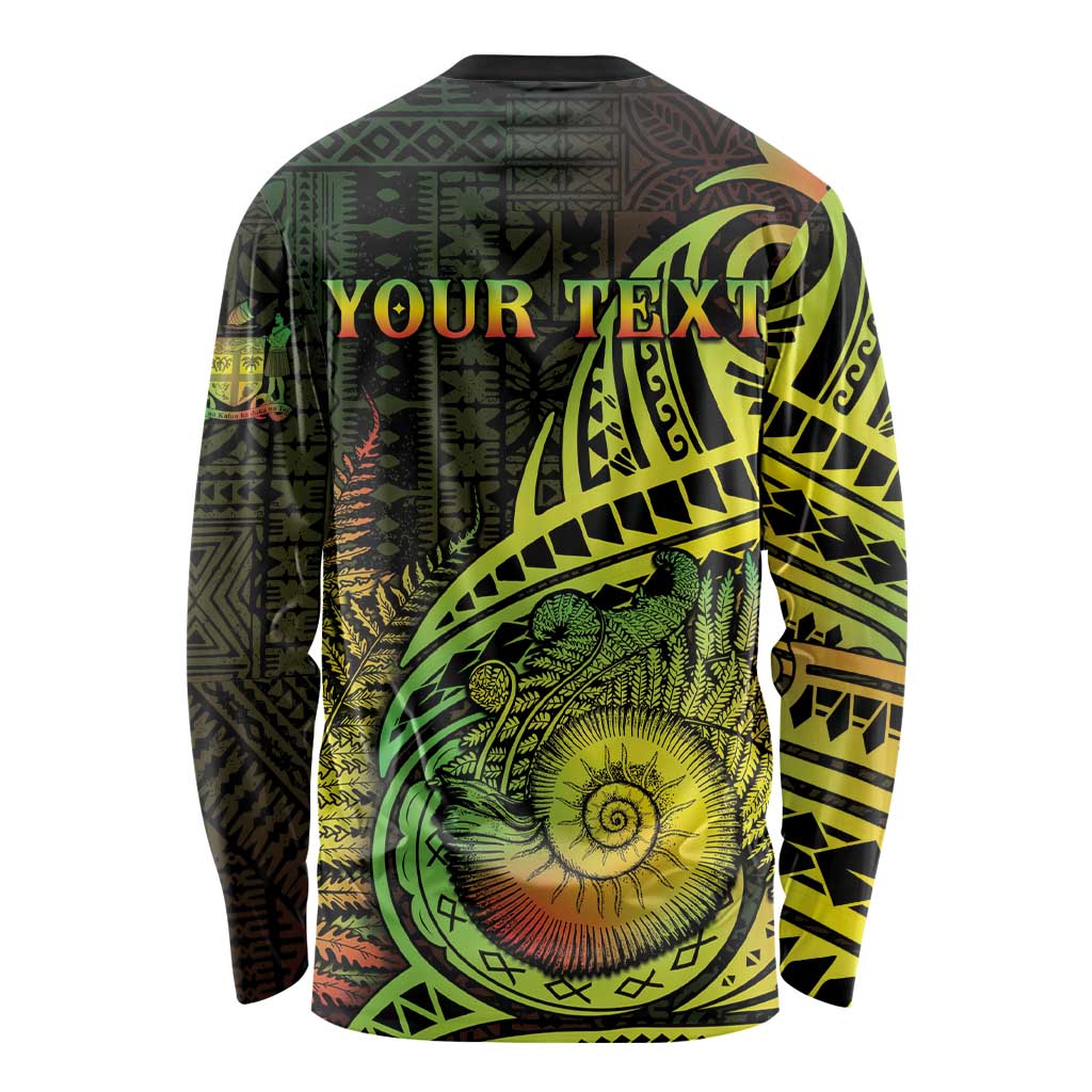 Personalised Fiji Lovoni Day Long Sleeve Shirt 154th Years LT05 - Polynesian Pride