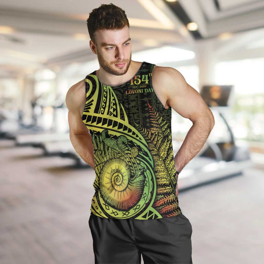 Personalised Fiji Lovoni Day Men Tank Top 154th Years LT05 Reggae - Polynesian Pride