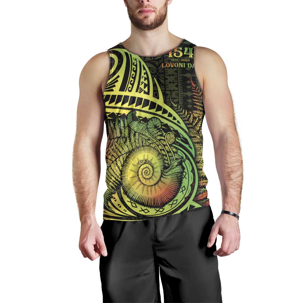 Personalised Fiji Lovoni Day Men Tank Top 154th Years LT05 - Polynesian Pride