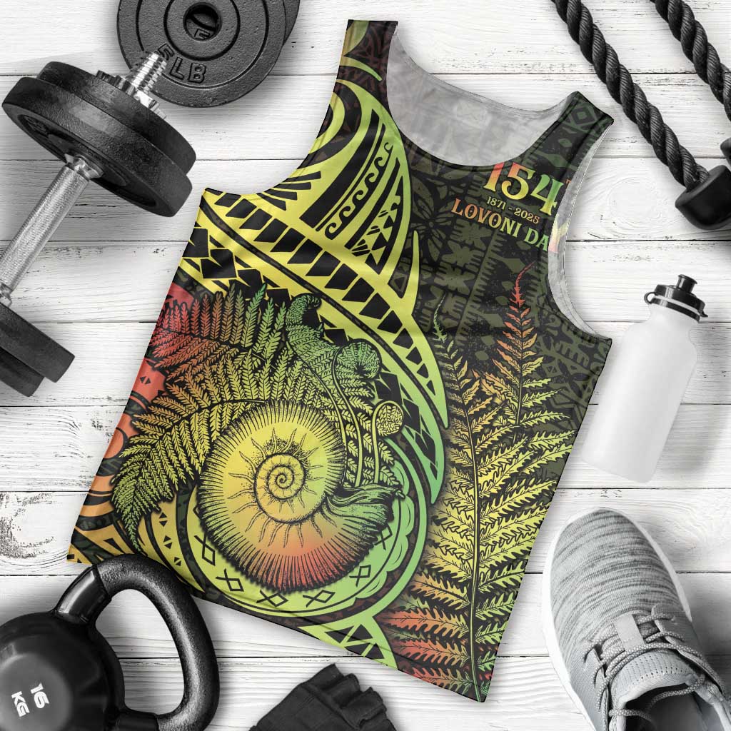 Personalised Fiji Lovoni Day Men Tank Top 154th Years LT05 - Polynesian Pride