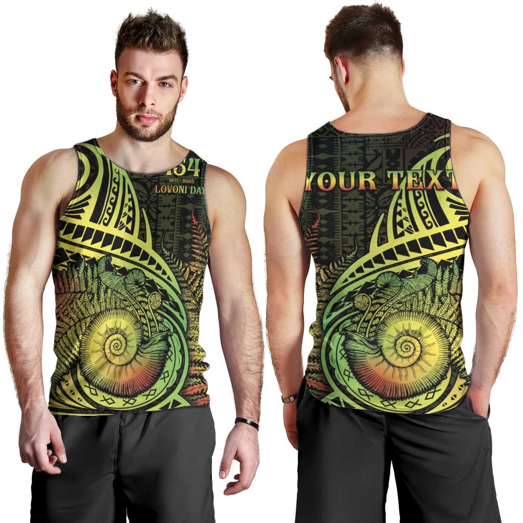 Personalised Fiji Lovoni Day Men Tank Top 154th Years LT05 - Polynesian Pride