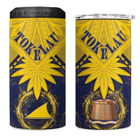 Tokelau Tokehega Day 4 in 1 Can Cooler Tumbler National Badge Special Style LT05 One Size: 16 oz Yellow - Polynesian Pride