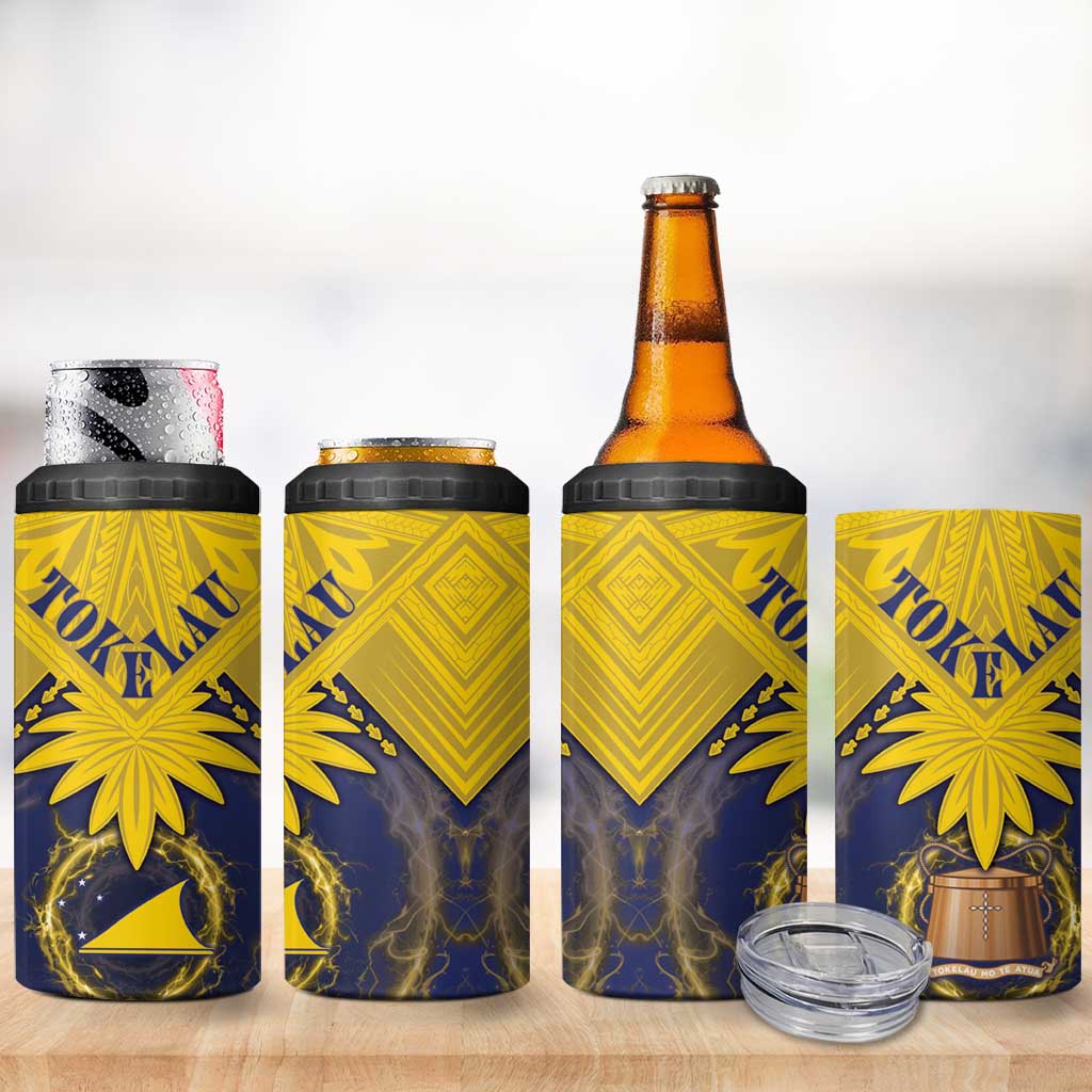 Tokelau Tokehega Day 4 in 1 Can Cooler Tumbler National Badge Special Style LT05 - Polynesian Pride