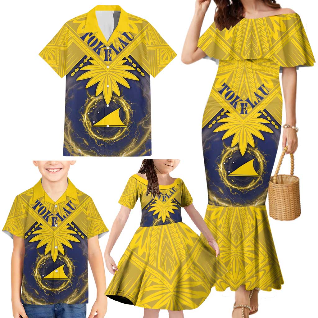 Tokelau Tokehega Day Family Matching Mermaid Dress and Hawaiian Shirt National Badge Special Style LT05 - Polynesian Pride