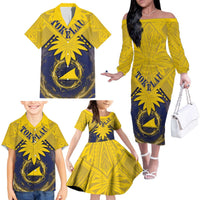 Tokelau Tokehega Day Family Matching Off The Shoulder Long Sleeve Dress and Hawaiian Shirt National Badge Special Style LT05 - Polynesian Pride