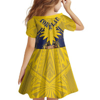 Tokelau Tokehega Day Family Matching Off Shoulder Maxi Dress and Hawaiian Shirt National Badge Special Style LT05 - Polynesian Pride