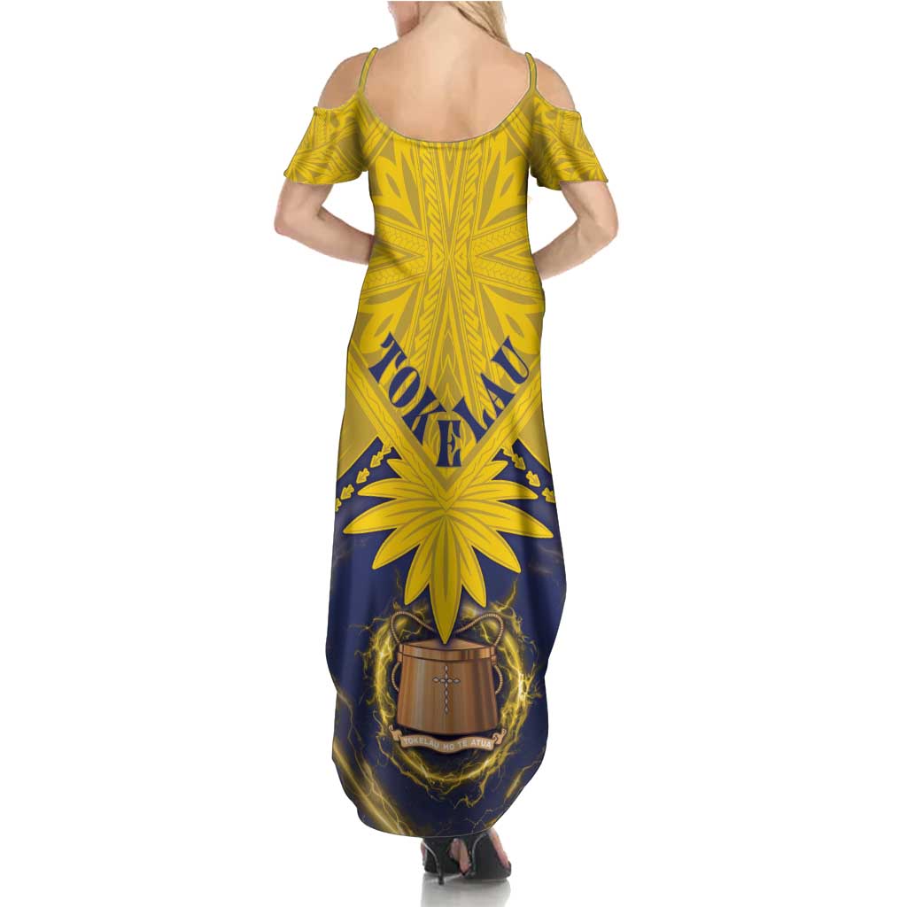 Tokelau Tokehega Day Family Matching Summer Maxi Dress and Hawaiian Shirt National Badge Special Style LT05 - Polynesian Pride