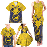 Tokelau Tokehega Day Family Matching Tank Maxi Dress and Hawaiian Shirt National Badge Special Style LT05 - Polynesian Pride