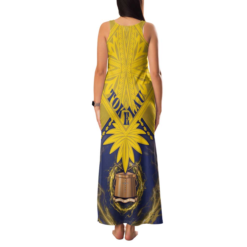 Tokelau Tokehega Day Family Matching Tank Maxi Dress and Hawaiian Shirt National Badge Special Style LT05 - Polynesian Pride
