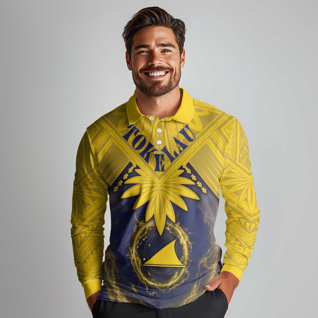 Tokelau Tokehega Day Long Sleeve Polo Shirt National Badge Special Style LT05 - Polynesian Pride