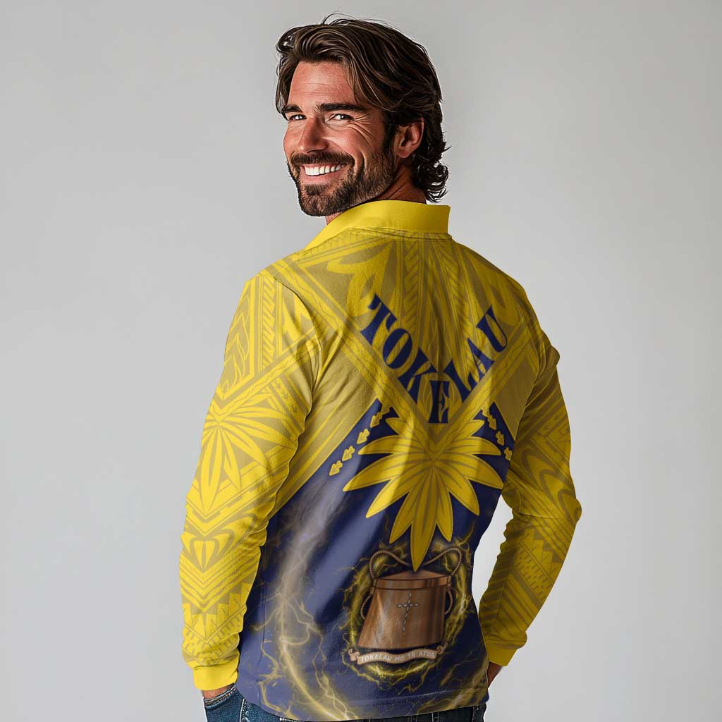 Tokelau Tokehega Day Long Sleeve Polo Shirt National Badge Special Style LT05 - Polynesian Pride