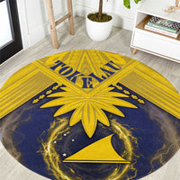 Tokelau Tokehega Day Round Carpet National Badge Special Style LT05 Yellow - Polynesian Pride