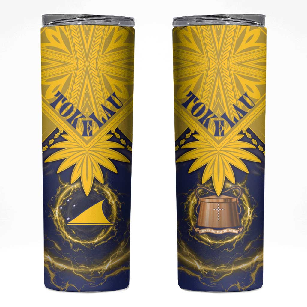 Tokelau Tokehega Day Skinny Tumbler National Badge Special Style LT05 Yellow - Polynesian Pride