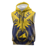 Tokelau Tokehega Day Sleeveless Zip Hoodie National Badge Special Style LT05 Yellow - Polynesian Pride