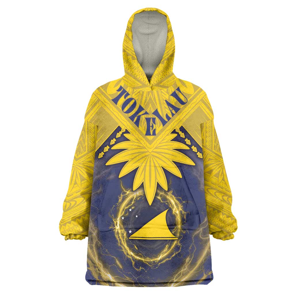 Tokelau Tokehega Day Wearable Blanket Hoodie National Badge Special Style LT05 One Size Yellow - Polynesian Pride