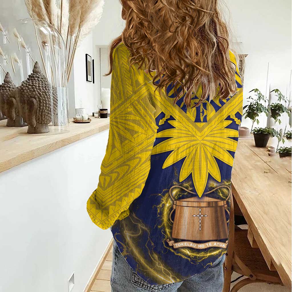 Tokelau Tokehega Day Women Casual Shirt National Badge Special Style LT05 - Polynesian Pride