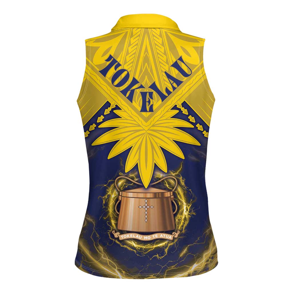 Tokelau Tokehega Day Women Sleeveless Polo Shirt National Badge Special Style LT05 - Polynesian Pride