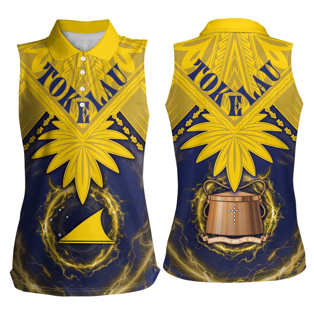 Tokelau Tokehega Day Women Sleeveless Polo Shirt National Badge Special Style LT05 - Polynesian Pride