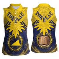 Tokelau Tokehega Day Women Sleeveless Polo Shirt National Badge Special Style LT05 - Polynesian Pride