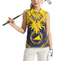 Tokelau Tokehega Day Women Sleeveless Polo Shirt National Badge Special Style LT05 - Polynesian Pride