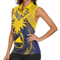 Tokelau Tokehega Day Women Sleeveless Polo Shirt National Badge Special Style LT05 - Polynesian Pride