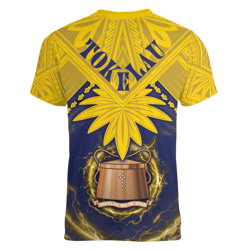 Tokelau Tokehega Day Women V-Neck T-Shirt National Badge Special Style LT05 - Polynesian Pride