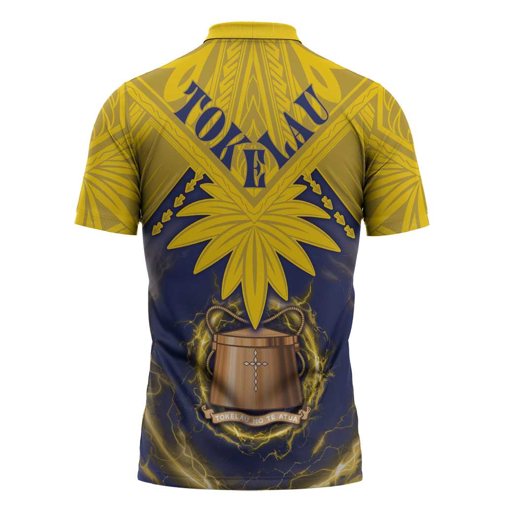 Tokelau Tokehega Day Zipper Polo Shirt National Badge Special Style LT05 - Polynesian Pride