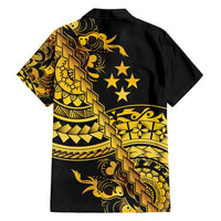 Kosrae Liberation Day Family Matching Off Shoulder Maxi Dress and Hawaiian Shirt Polynesian Floral Tattoo LT05 - Polynesian Pride