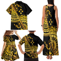 Kosrae Liberation Day Family Matching Tank Maxi Dress and Hawaiian Shirt Polynesian Floral Tattoo LT05 - Polynesian Pride