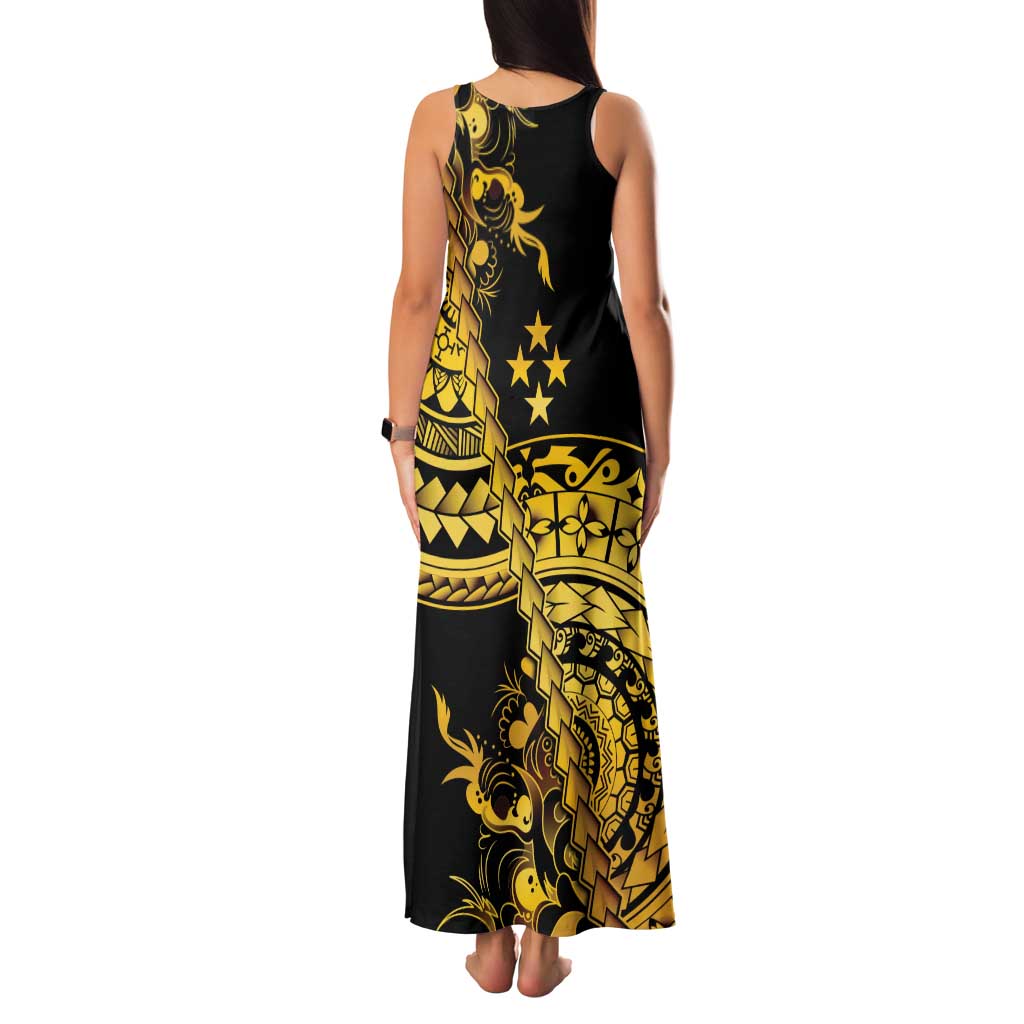 Kosrae Liberation Day Family Matching Tank Maxi Dress and Hawaiian Shirt Polynesian Floral Tattoo LT05 - Polynesian Pride