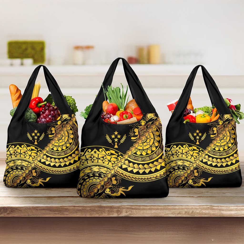 Kosrae Liberation Day Grocery Bag Polynesian Floral Tattoo - Polynesian Pride